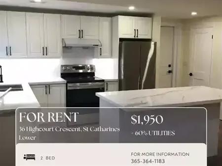 2 BED 1 BATH: 36 Highcourt Crescent, St Catharines - Lower | 36 Highcourt Crescent, St. Catharines