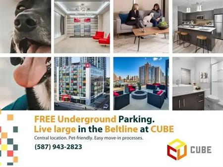 CUBE Apartments for Rent + Free Underground Parking | 1177 11 Ave SW, Calgary