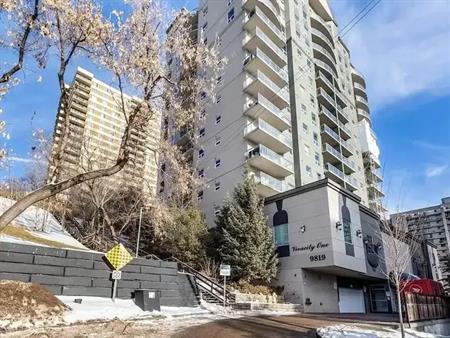 2 Bed+Den,2 Bath,A.C, Store1252 Sq.ft, 2 Balcny, Covrd Parking, Amzg River Views | 1102 - 9819 104 st nw, Edmonton