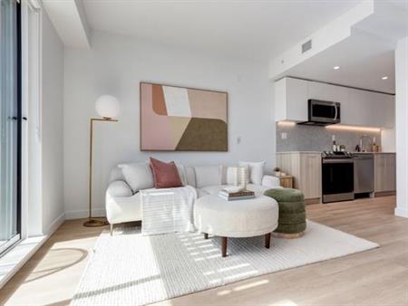 Quartz countertops & backsplash, In-suite laundry, Balcony