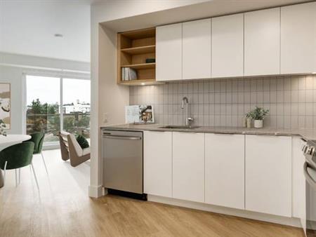 Quartz countertops, In-suite laundry, Open-concept kitchen