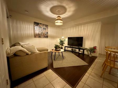 Furnished 1 bedroom, 1 bath basement suite