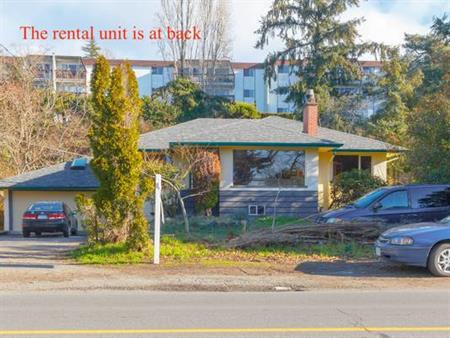 Near UVic 2 bedroom 1 bathroom ground-level unit for rent