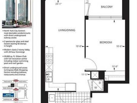 one bed room condo with parking $2500