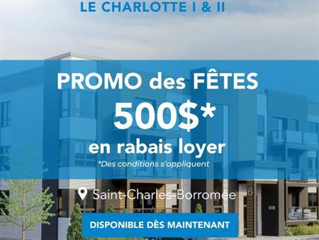 Le Charlotte I & II | 4 1/2 récents à louer, SCB