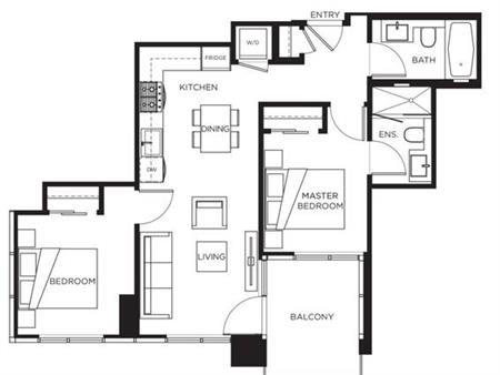 2br 2bath *New* @ Gateway skytrain