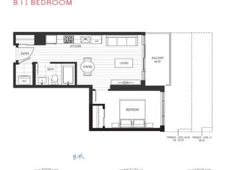 One Bedroom Suite 529sqft – One Central Building