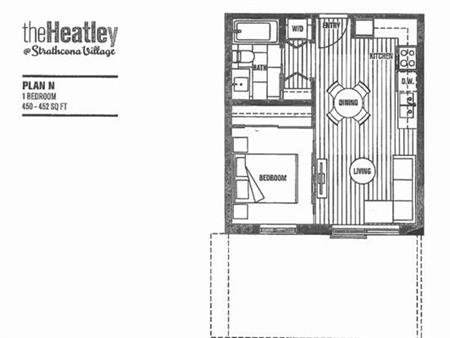 Strathcona Living at it's Best - one bed one bath at the Heatley