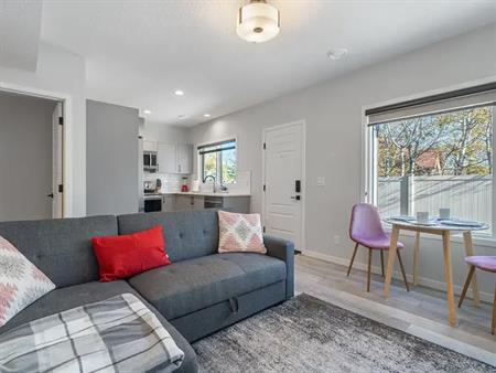 Recently Built Furnished LEGAL 2-BR walk-out suite in West Springs | Calgary