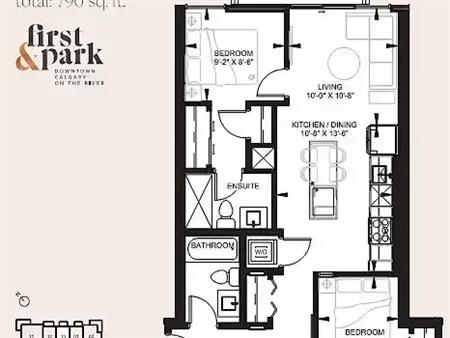 2bed, 2bath condo with UG Parking and Secured Locker | 313 - 730 2 Avenue Northwest, Calgary