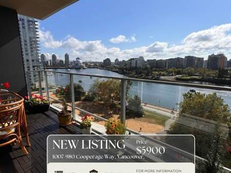 Luxury spacious waterfront view plus den **FURNISHED**