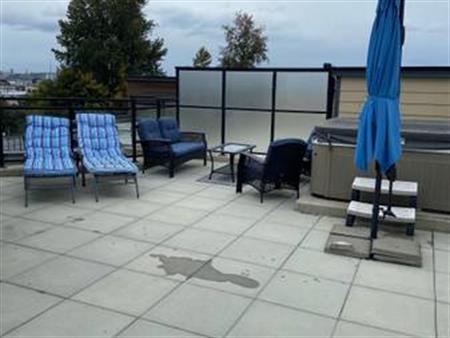 furnished 1 Bdrm and Den with Private Rooftop patio