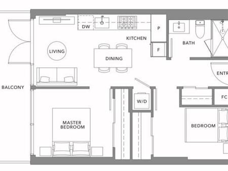 $2,800 / 1Br - 580sqft - 2 Bed +100sqft patio +parking @The Paramount