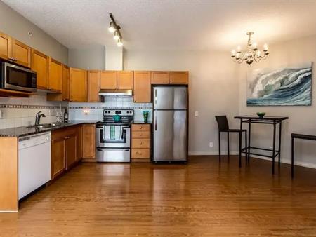 Rent reduced: Beautiful Condo 2 BR 2 Full Bathrooms Underground Parking | 415 - 333 Riverfront Avenue Southeast, Calgary