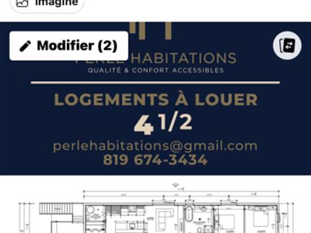 Nouvelle Construction 4 1/2 à Louer