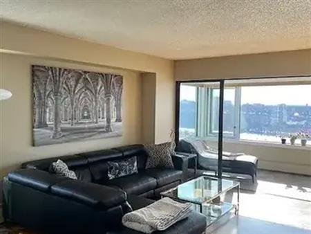 FURNISHED CONDO DOWNTOWN EDMONTON WITH STUNNING RIVER VALLEY VIEWS | 1202 - 10011 123 St NW, Edmonton