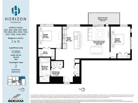 2 Bedroom Condo at 1441 Gascon | 802 - 1441 Chemin Gascon, Terrebonne