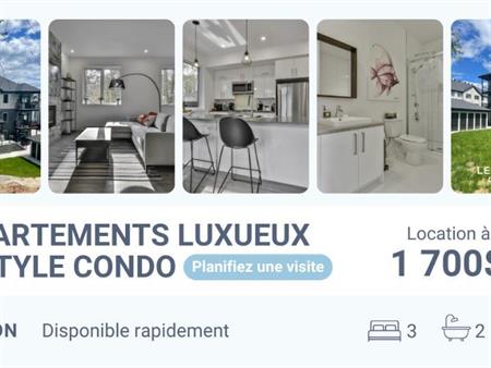 Appartements Luxueux de style Condo à Rawdon.