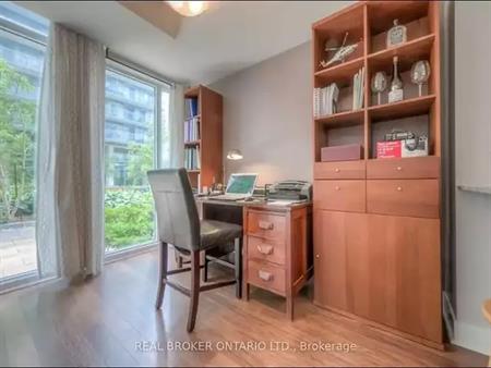 Quay West gem! 1+Den with 200sf terrace, parking, top amenities—by parks, lake, Loblaws & steps to transit! | 90 Stadium Road