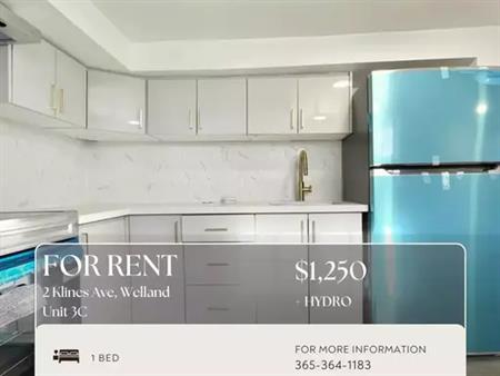 1 Bed 1 Bath: 2 Klines Ave, Welland - 3C | 2 Kline's Avenue, Welland