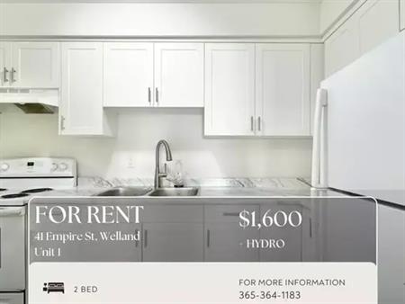 2 Bed 1 Bath: 41 Empire St, Welland - 1 | 41 Empire Street, Welland