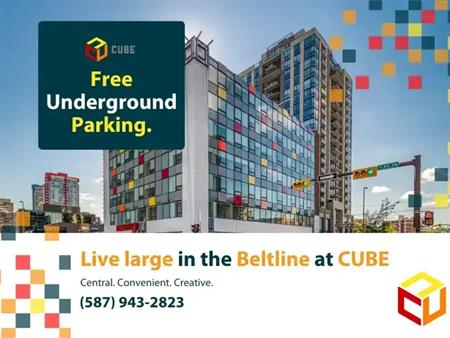 CUBE Apartments for Rent + Free Underground Parking | 1177 11 Ave SW, Calgary