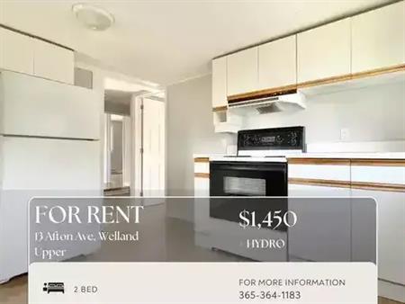 2 Bed 1 Bath: 13 Afton Ave, Welland - Upper | 13 Afton Avenue, Welland