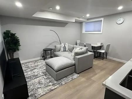 Spacious & Fully Furnished 1-Bedroom Legal Basement Suite with Private Entrance | 116 Carrington Close Northwest, Calgary