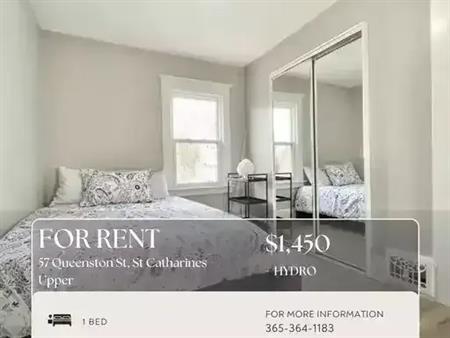 1 Bed 1 Bath: 57 Queenston St, St Catharines - Upper | 57 Queenston Street, St. Catharines