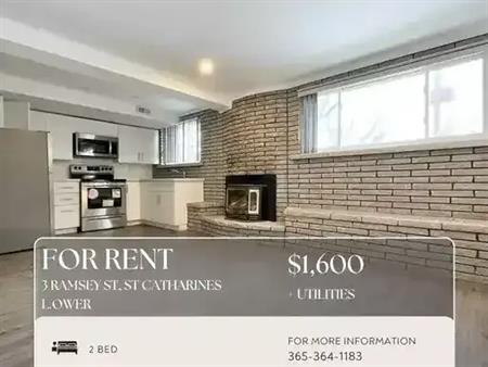 2 Bed 1 Bath: 3 Ramsey St, St Catharines - Lower | 3 Ramsey Street, St. Catharines