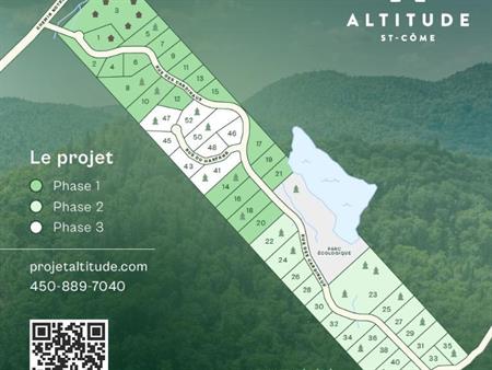 Terrains à vendre - Projet Altitude St-Côme