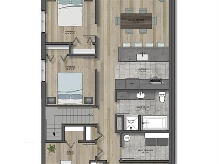 Grand 5 1/2 Style Condo à Louer