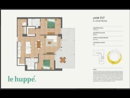 Condo 4 1/2 avec deux salle de bain situé dans le Huppé cession de bail finissant le 31 janvier 2026