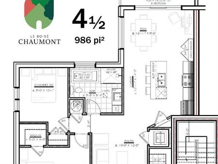 4½ neuf avec garage à louer, Bellefeuille, Saint-Jérôme