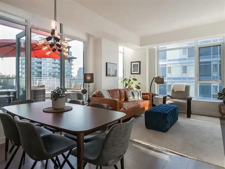 Rare Find - 8th Floor Corner Unit with Private Terrace in The Waterfront | 108 Waterfront Court Southwest, Calgary
