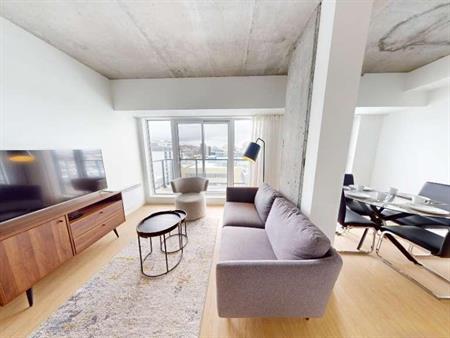 Grand 3 1/2 moderne Chauffé/éclairé/internet/semi-meublé dans St-Roch