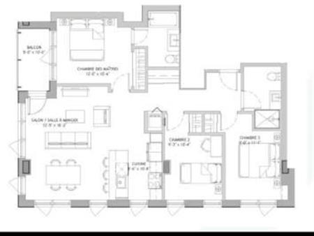 Appartement 5 1/2 à Laval des rapides