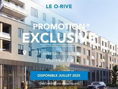 O-Rive | 2-3-4-5 1/2 neufs à louer, SCB