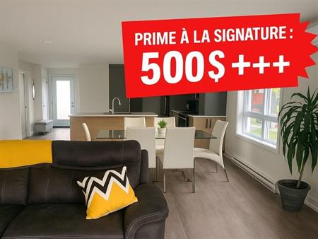 4 1/2 à louer - Prime de 500$ à la signature du bail