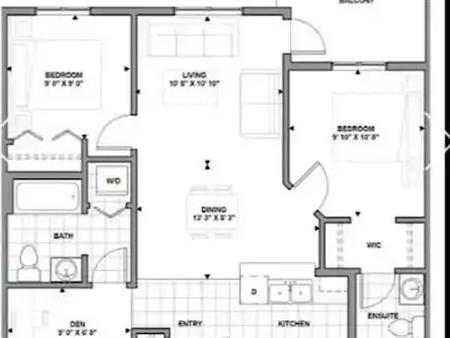 4th Floor (Top floor),2 BR+ 1 Den+ UG parking+ Bicycle rack | 2433-81 Legacy Blvd SE, Calgary