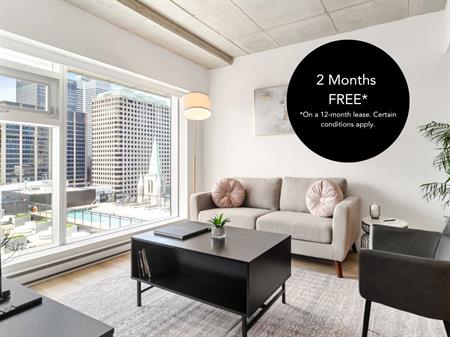 2 Bedrooms - 1020 De Bleury Street, Montréal