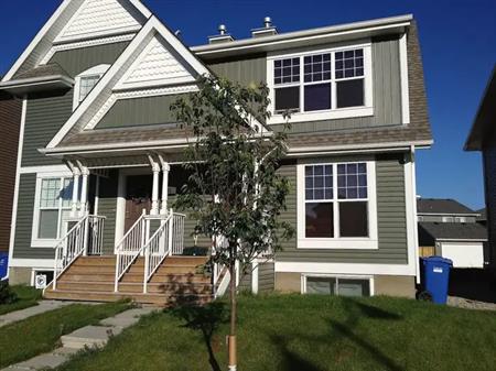 Two Storey Semi-Detached Home with Three Master Bedrooms, AC & Lake Access | Calgary