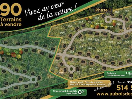 Au Boisé Des Érables - 90 Terrains