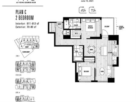 2 Bed | 2 Bath Condo for Rent at King George Plaza II – Prime Surrey Location | 13745 George Junction, Surrey