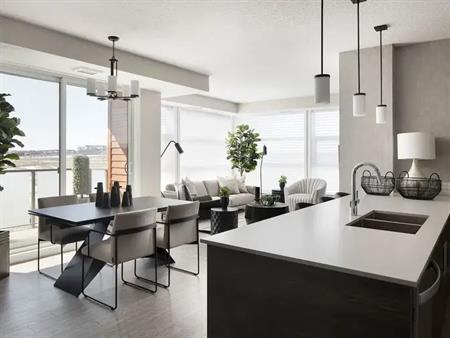 WESTMAN VILLAGE, 2BR+Den, SW corner, 2 parking spaces | 401 - 122 Mahogany Centre  SE, Calgary