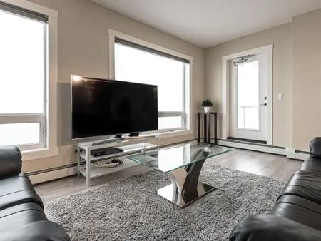Executive 3 Bedroom Furnished Condo Downtown at Fox Two | 2701 - 10410 102 Avenue, Edmonton