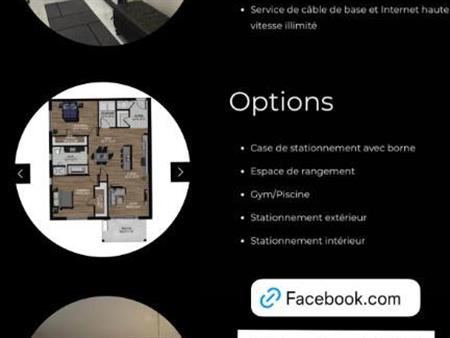 **URGENT** 1ER MOIS GRATUIT AOÛT 2025 ,Grand Condo 4 1/2 à louer avec 5 Électro