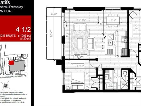 Cession 4 ½ lumineux à Ste-Foy – Dispo 1er oct. + Prime de 3832$