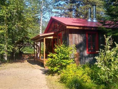 Chalet rustique au bord d'un lac