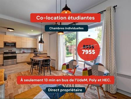 Colocation pour étudiantes à Montréal